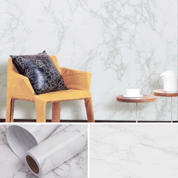 Orren Ellis Peel & Stick Marble Wallpaper Wayfair